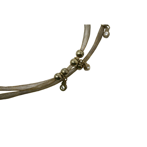 Vintage Youai Mesh Cord Necklace and Pierced Dangle Earring Set on Card -Hey Viv - Picture 4 of 7